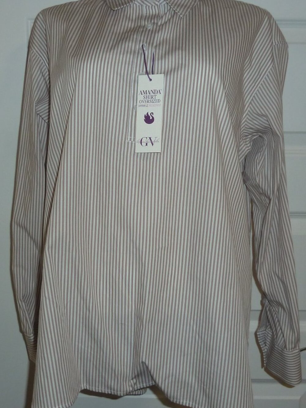 Gloria Vanderbilt Amanda Pullover Shirt Women's Women's 100% Cotton Oversize